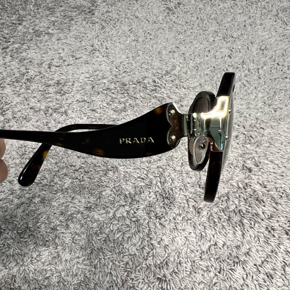 PRADA SUNGLASSES WOMEN'S BUTTERFLY STYLE HAVANA W/ BROWN GRADIENT LENS PR09TS-2A - Picture 5 of 16